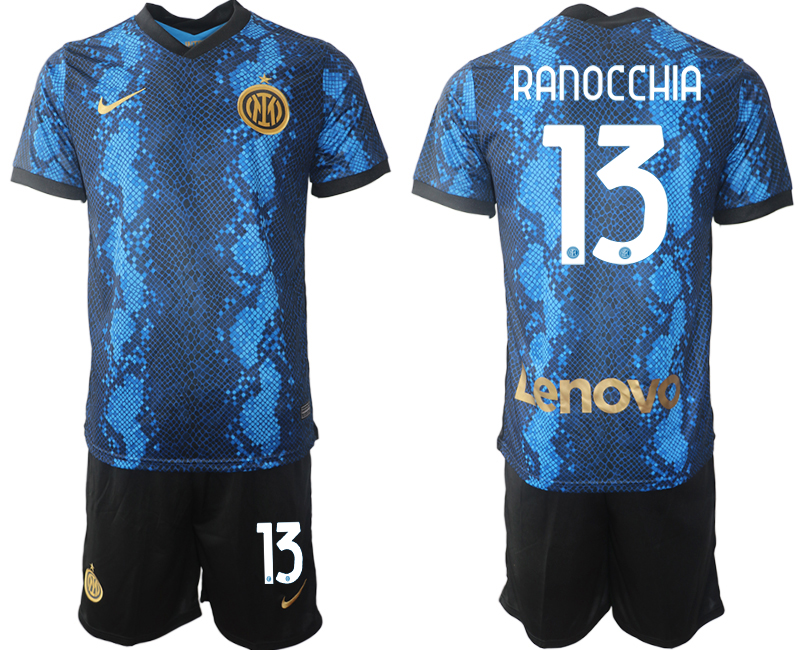 Men 2021-2022 Club Inter Milan home blue #13 Nike Soccer Jersey->barcelona jersey->Soccer Club Jersey